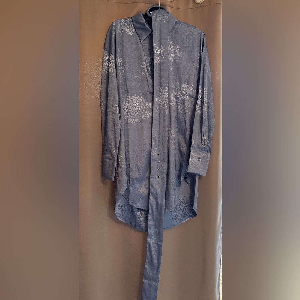 Fashion Nova Long Sleeve Blue Dress